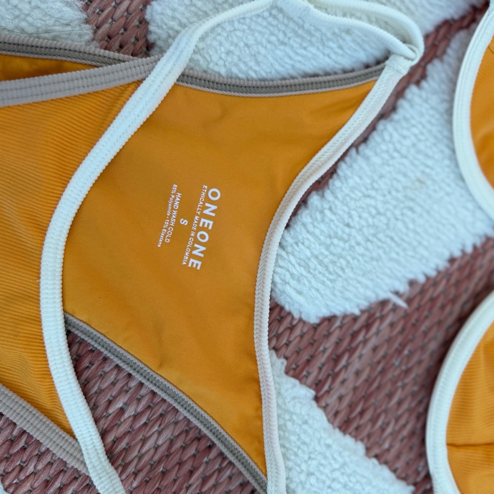 Orange and White Bikini Set - Picture 2 of 3